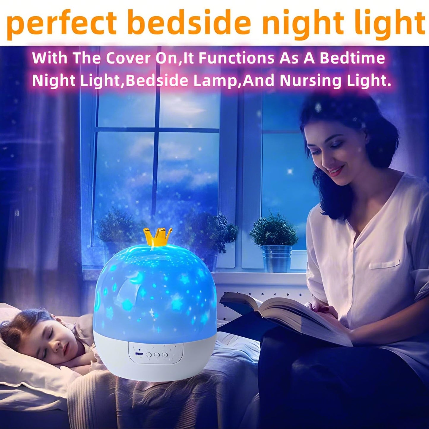 2-in-1 Star Projector Night-Light