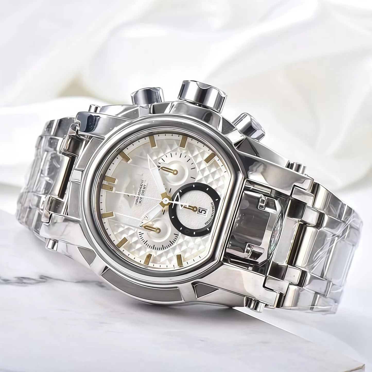 Large dial compass sports watch⌚️Fashion Casual Stainless Steel Wristwatch