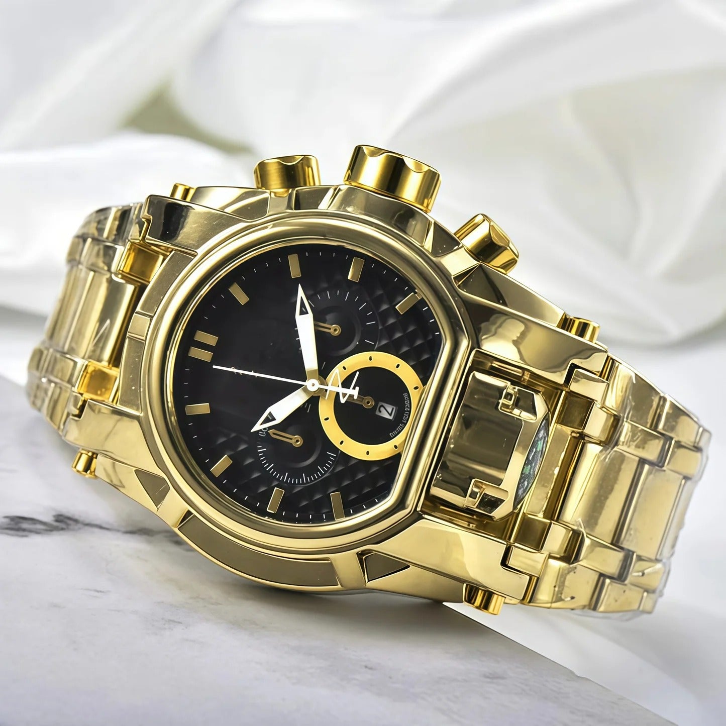 Large dial compass sports watch⌚️Fashion Casual Stainless Steel Wristwatch