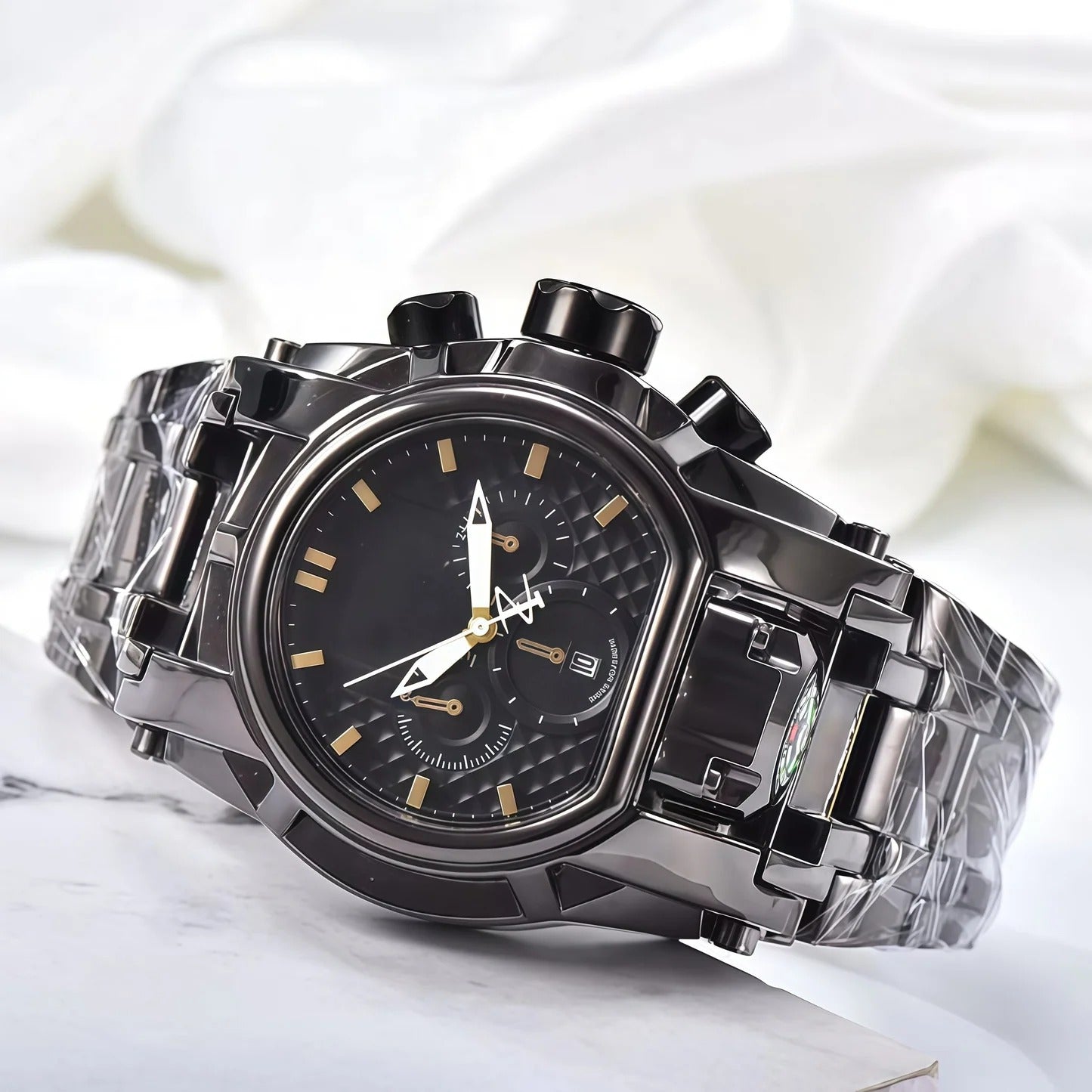 Large dial compass sports watch⌚️Fashion Casual Stainless Steel Wristwatch