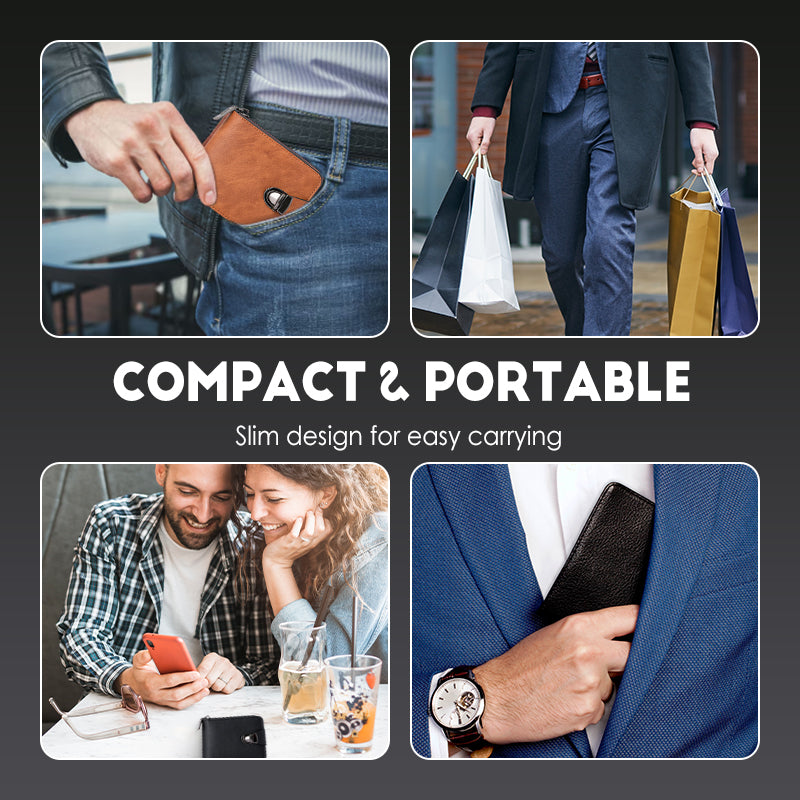 Men's Vintage Compact Zipper Wallet